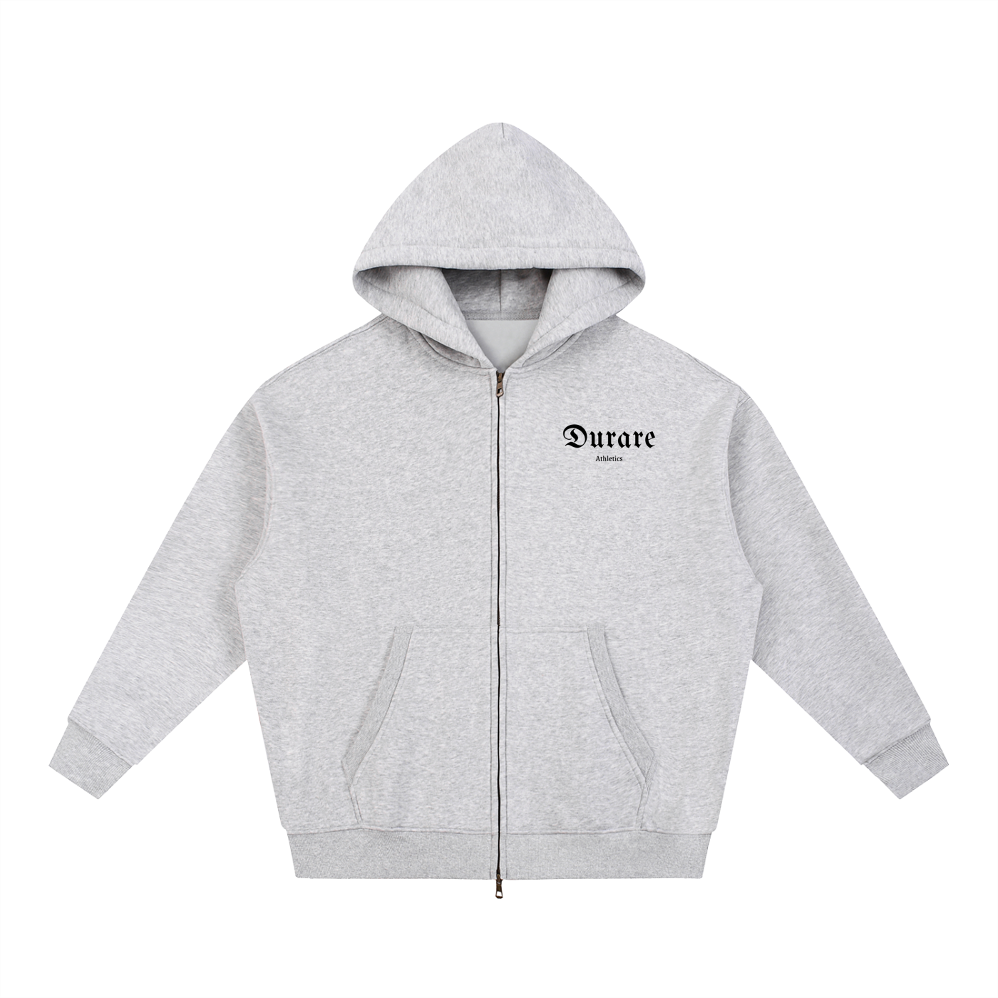To The End Zip-Up Essential Oversized Fleece Boxy Hoodie