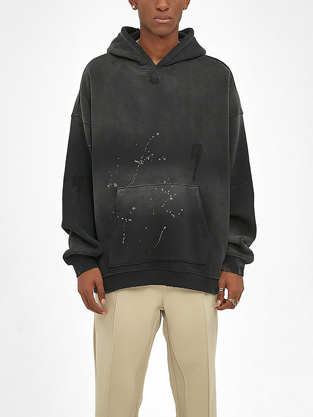 To The End Vintage Washed Frayed Fleece Hoodie