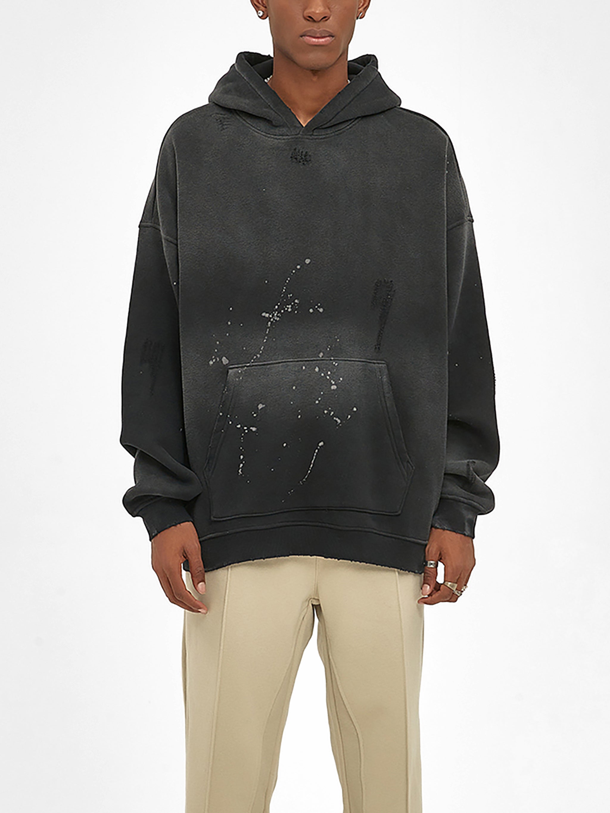 To The End Vintage Washed Frayed Fleece Hoodie