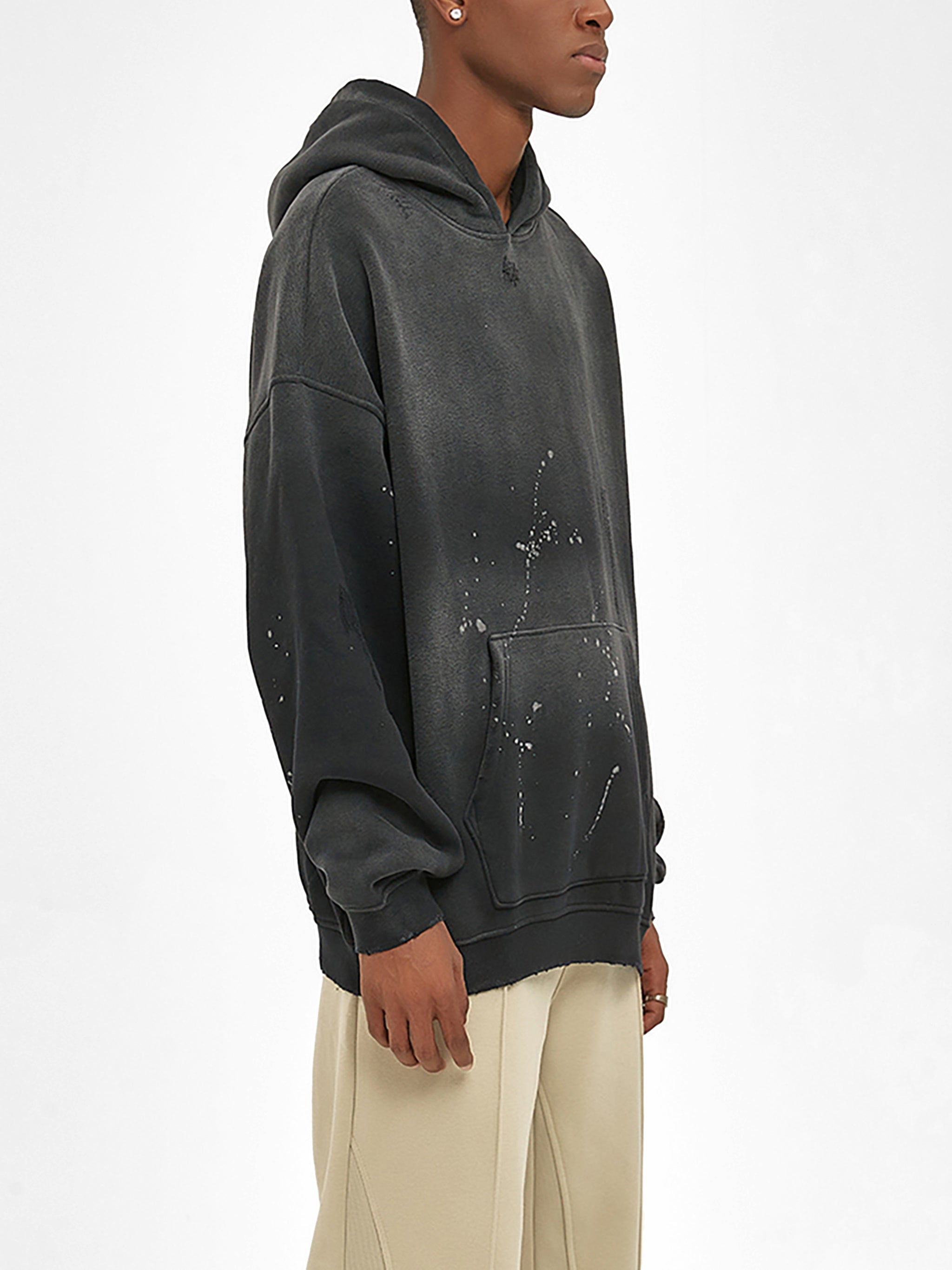 To The End Vintage Washed Frayed Fleece Hoodie