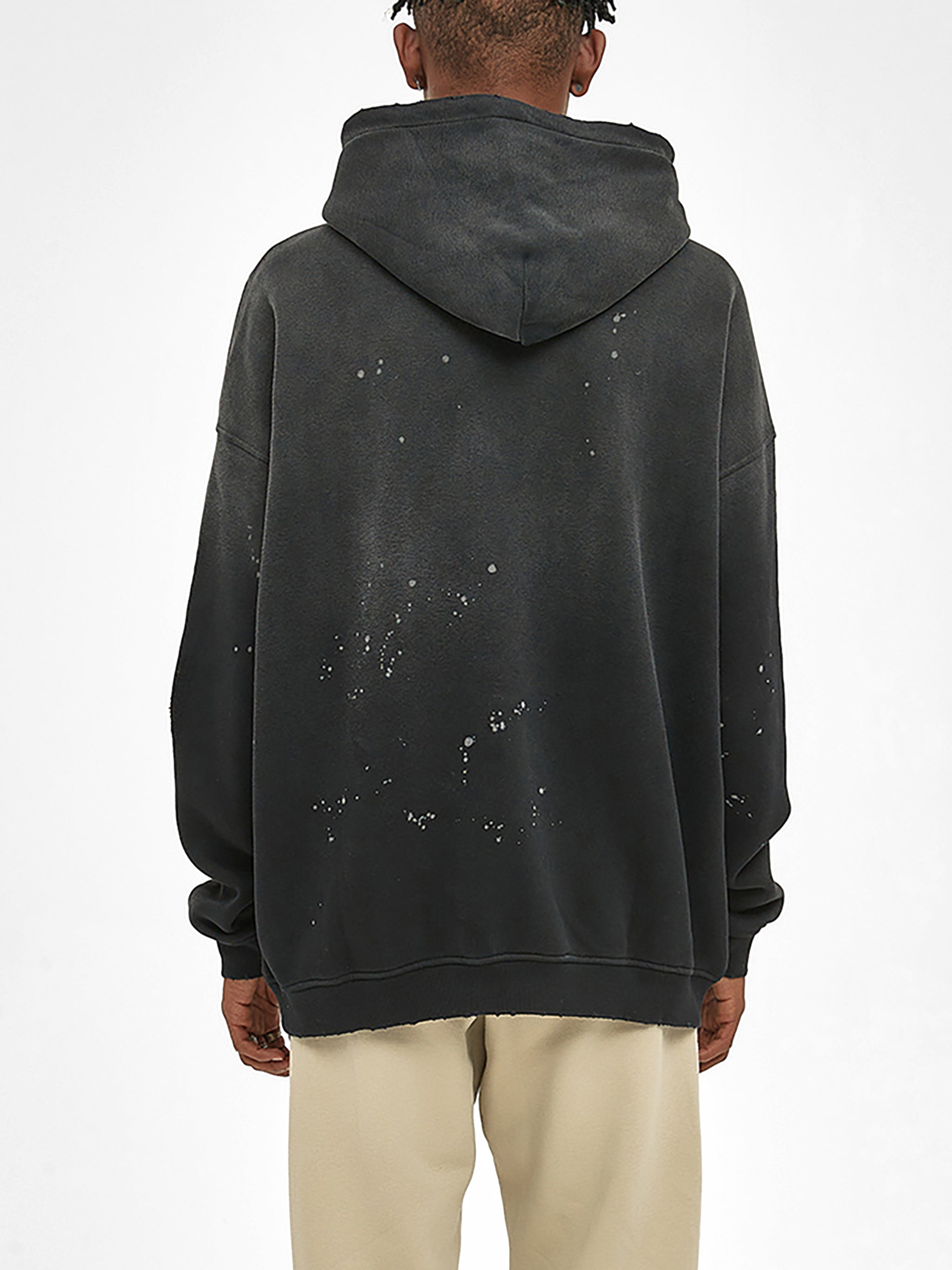 To The End Vintage Washed Frayed Fleece Hoodie