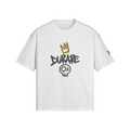 Durare Graffiti Tee featuring a white boxy t-shirt with graphic design and modern streetwear style.